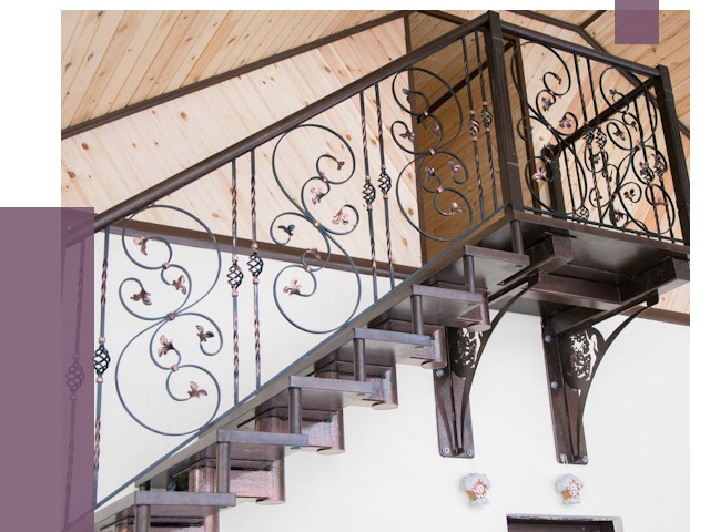 Кованые лестницы в Устях-Джегуте от 78959 руб. под ключ
