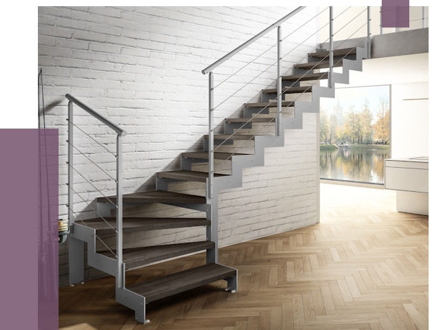 Г-образные лестницы под ключ в Устях-Джегуте от 36696 руб. | ПРОЛЁТ-Стд