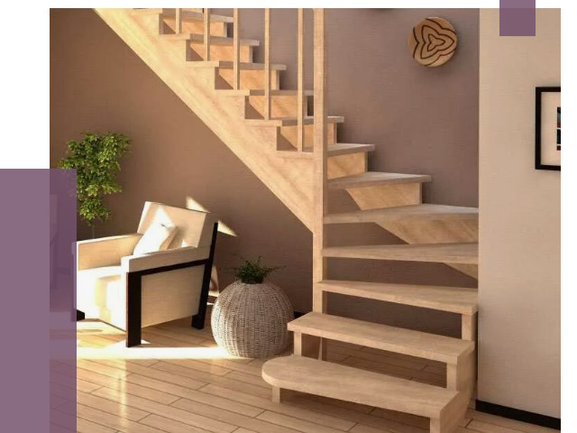 Изготовление Г-образных лестниц в Устях-Джегуте от 18728 руб. 