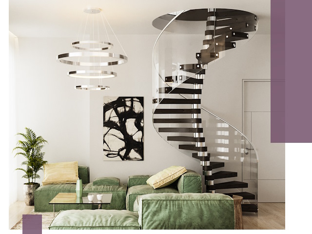 Лестницы для двухуровневой квартиры в Устях-Джегуте — изготовление и монтаж