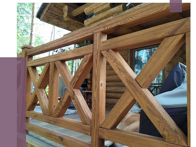 Деревянные перила под ключ в Устях-Джегуте от 7592 руб. 