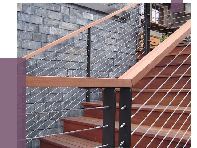 Тросовые перила под ключ в Устях-Джегуте от 7693 руб.