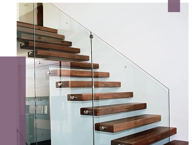 Стеклянные перила для лестницы в Устях-Джегуте от 14678 руб.