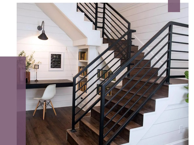 Перила для лестницы в доме в Устях-Джегуте от 7339 руб. — ПРОЛЁТ-Стд