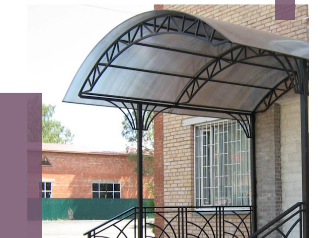 Металлические навесы и козырьки в Устях-Джегуте от 12654 руб.