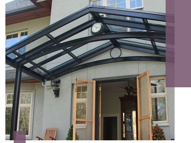 Изготовление и монтаж навесов и козырьков в Устях-Джегуте