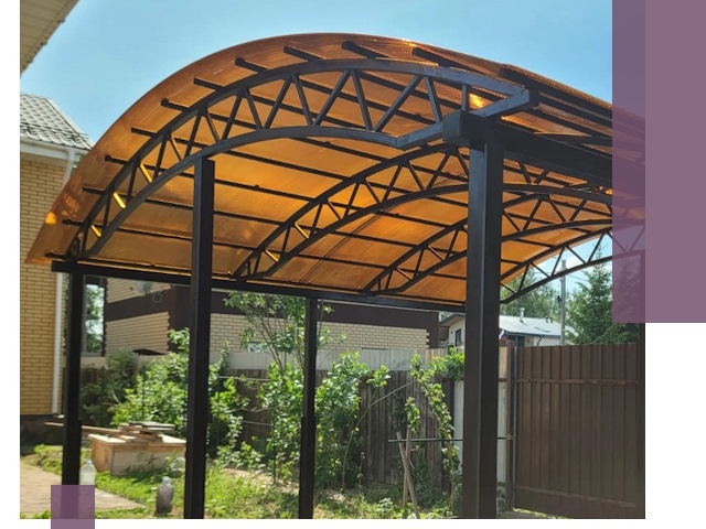 Изготовление навесов под ключ в Устях-Джегуте из качественных материалов