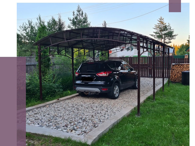 Навесы для автомобиля в Устях-Джегуте от 13008 руб.  | ПРОЛЁТ-Стд