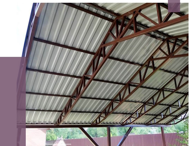 Навесы из профнастила в Устях-Джегуте от 7289 руб. | ПРОЛЁТ-Стд