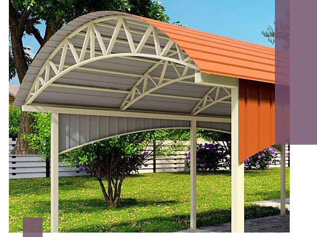 Навесы из профнастила под ключ в Устях-Джегуте — установка и монтаж