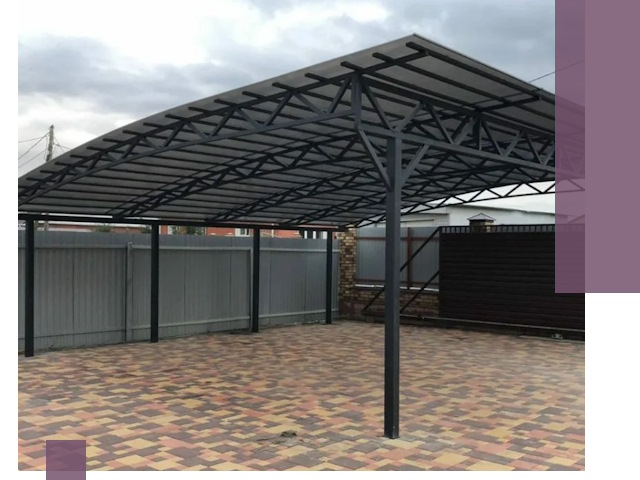 Металлические навесы под ключ в Устях-Джегуте — изготовление и монтаж