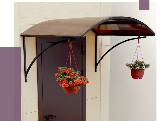 Козырьки над входом в Устях-Джегуте от 14678 руб.  | ПРОЛЁТ-Стд