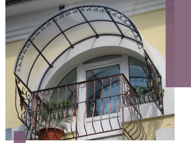 Козырьки над балконом в Устях-Джегуте — изготовление и монтаж