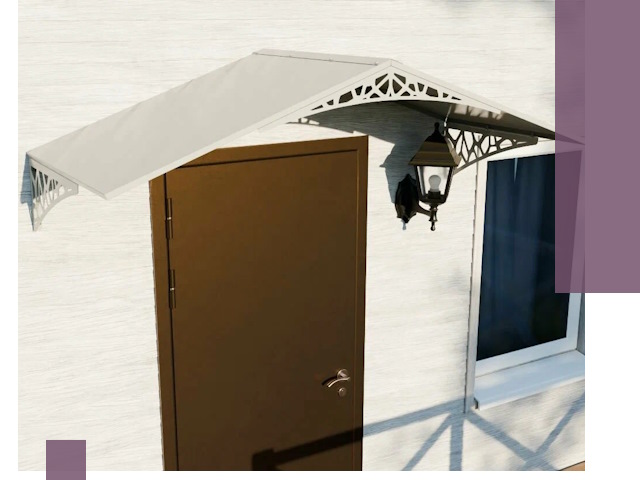 Металлические козырьки на входы и террасы в Устях-Джегуте